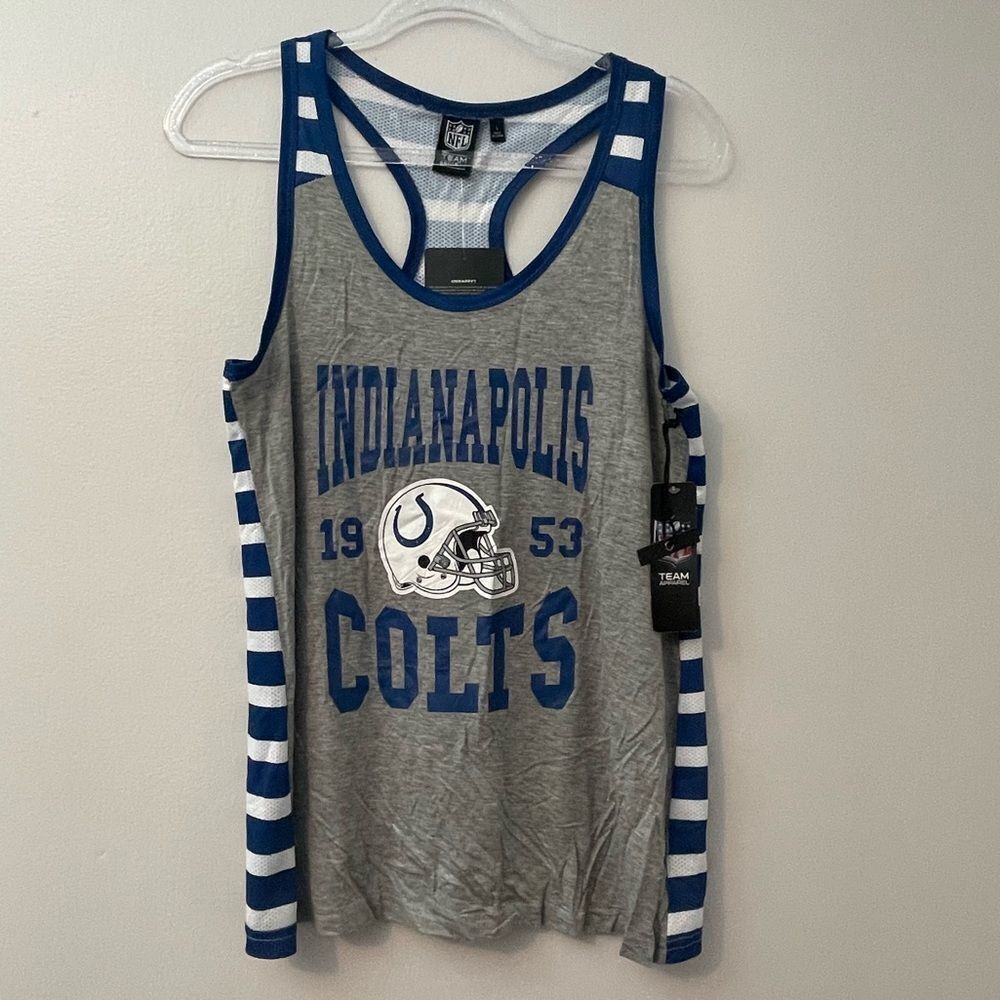 NFL Indianapolis Colts Blue and Gray Sleeveless Jersey